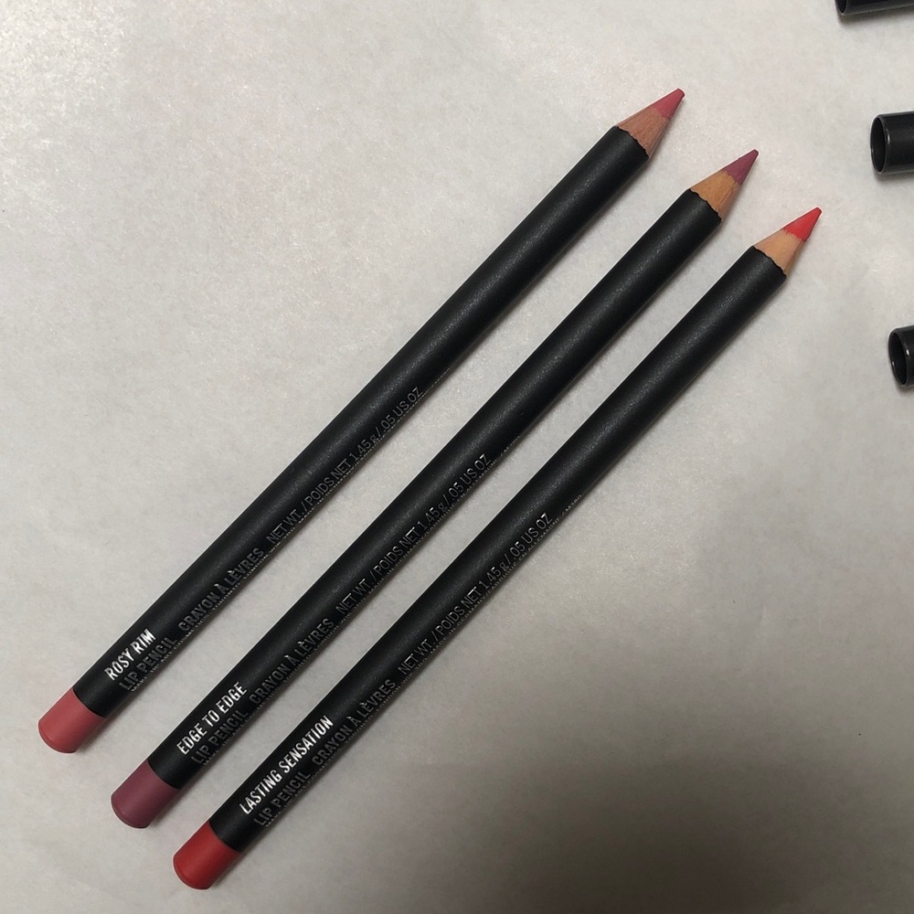 MAC Cosmetics Lip Liner Set - Rusty Red, Fuchsia, Deep Plum